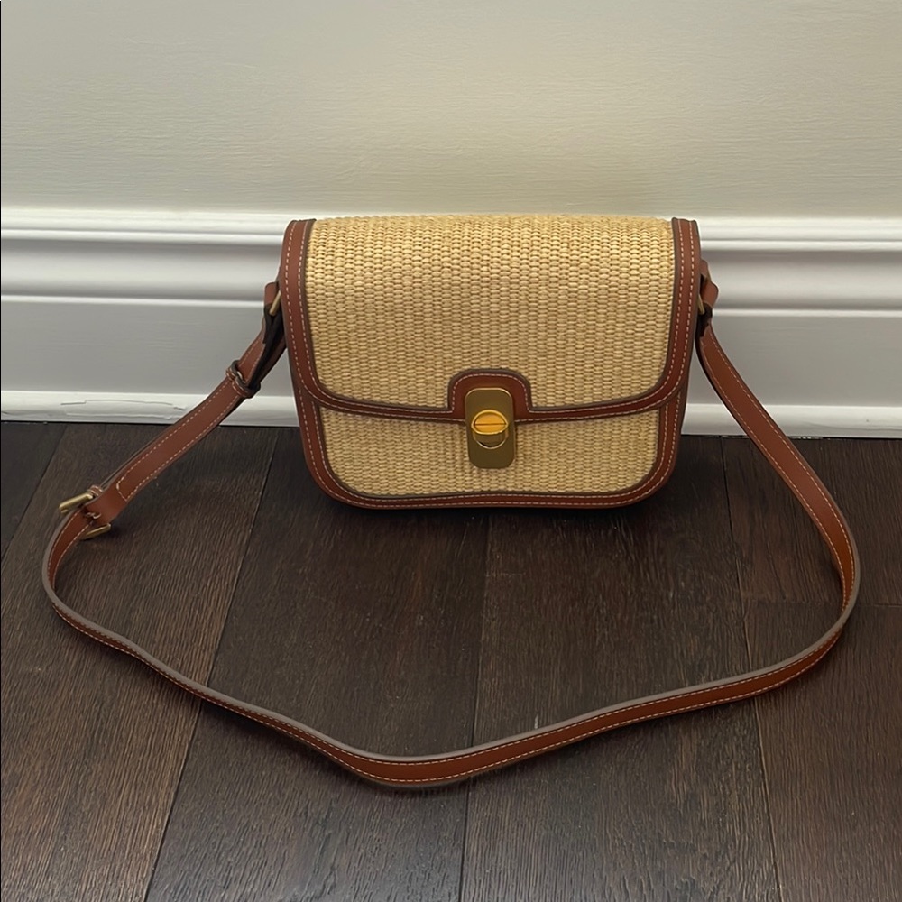 Brown and Tan Crossbody Bag